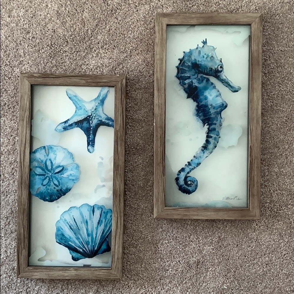 Set of two ocean themed pictures